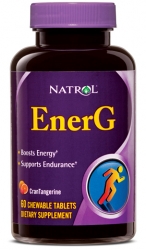 Тонизирующие жевательные таблетки EnerG фирмы Natrol